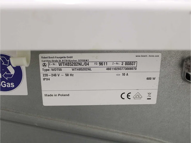 Serie|4 varioperfect ecosilence drive wasmachine & bosch serie|4 droger - afbeelding 8 van  8