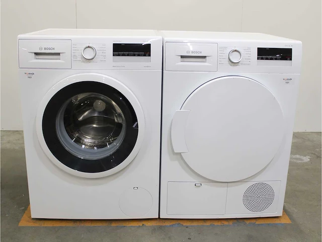 Serie|4 varioperfect ecosilence drive wasmachine & bosch serie|4 droger - afbeelding 1 van  8