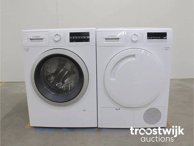 Serie|6 aquastop ecosilence drive wasmachine & bosch serie|4 droger - afbeelding 1 van  8