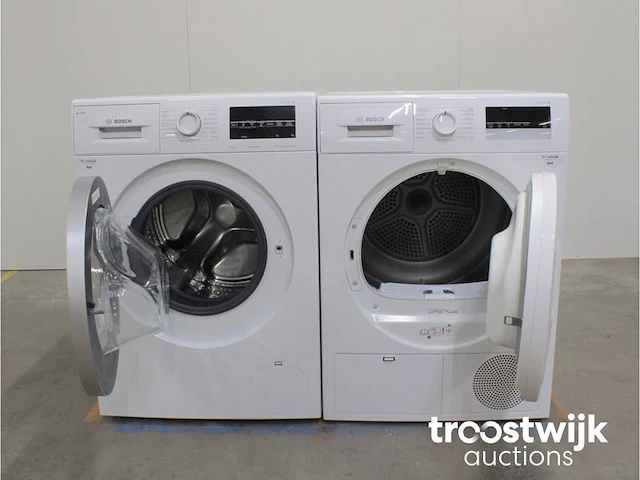 Serie|6 aquastop ecosilence drive wasmachine & bosch serie|4 droger - afbeelding 2 van  8