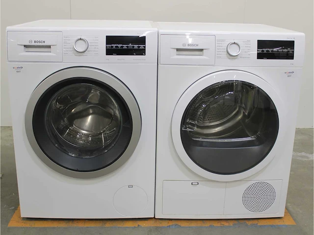 Serie|6 aquastop ecosilence drive wasmachine & bosch serie|6 droger - afbeelding 1 van  8