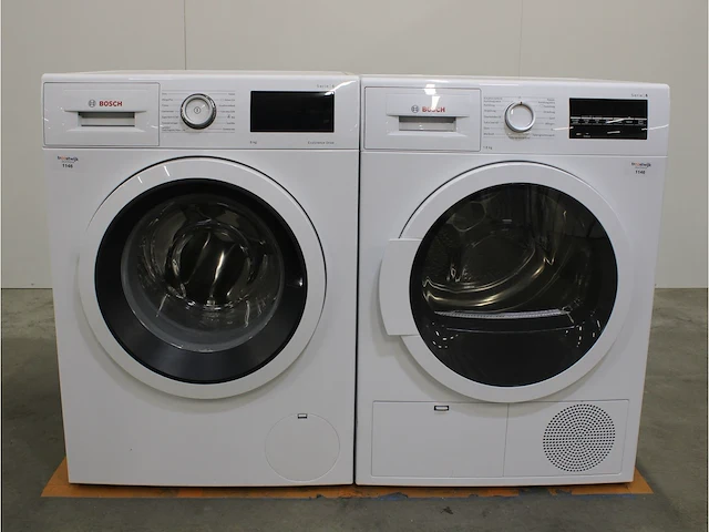 Serie|6 ecosilence drive wasmachine & bosch serie|6 droger - afbeelding 1 van  8