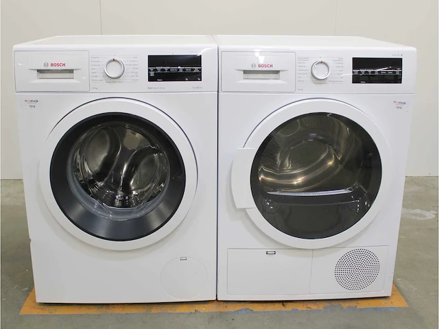 Serie|6 ecosilence drive wasmachine & bosch serie|6 droger - afbeelding 1 van  8