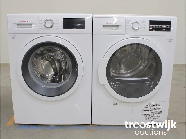 Serie|6 ecosilence drive wasmachine & bosch serie|6 droger - afbeelding 1 van  8