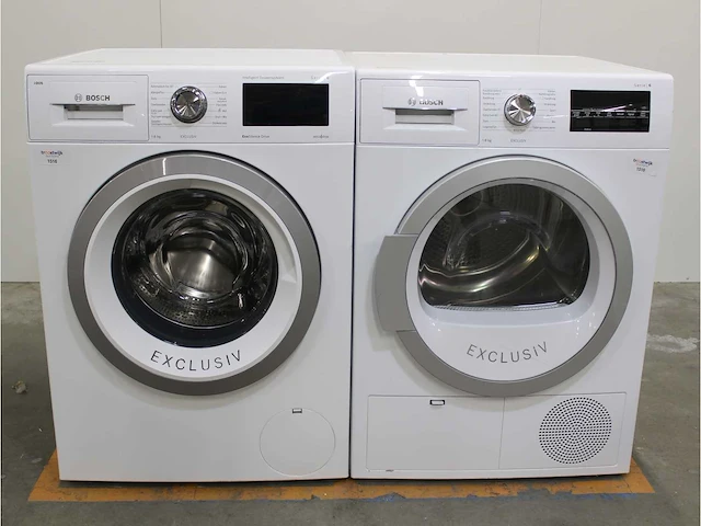 Serie|6 i-dos ecosilence drive exclusiv wasmachine & bosch serie|6 exclusiv droger - afbeelding 1 van  8