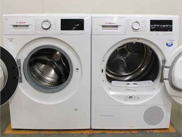 Serie|6 i-dos ecosilence drive wasmachine & bosch serie|6 selfcleaning condenser a+++ droger - afbeelding 2 van  8