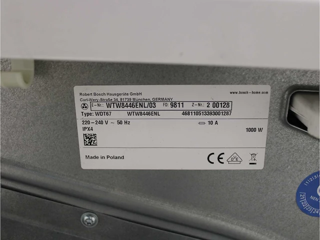 Serie|6 i-dos ecosilence drive wasmachine & bosch serie|6 selfcleaning condenser a+++ droger - afbeelding 8 van  8