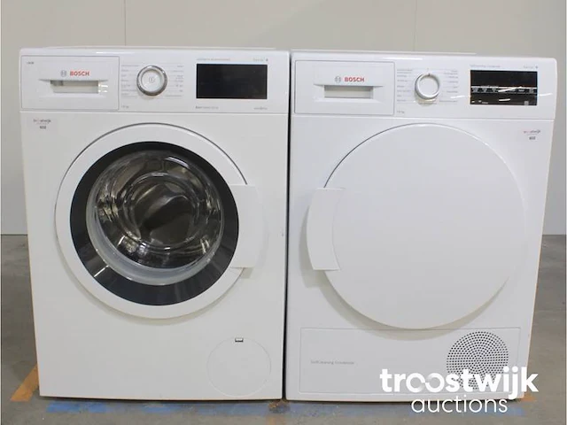 Serie|6 i-dos ecosilence drive wasmachine & bosch serie|6 selfcleaning condenser droger - afbeelding 1 van  8
