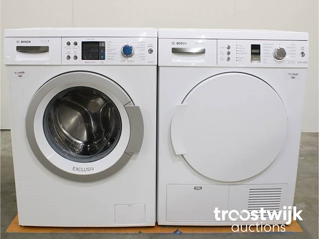 Serie|6 varioperfect ecosilence drive exclusiv wasmachine & bosch avantixx 7 exclusiv droger - afbeelding 1 van  8