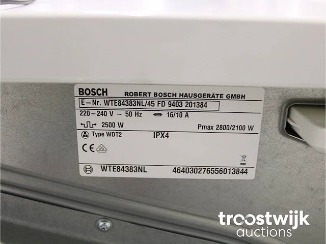 Serie|6 varioperfect ecosilence drive exclusiv wasmachine & bosch avantixx 7 exclusiv droger - afbeelding 8 van  8