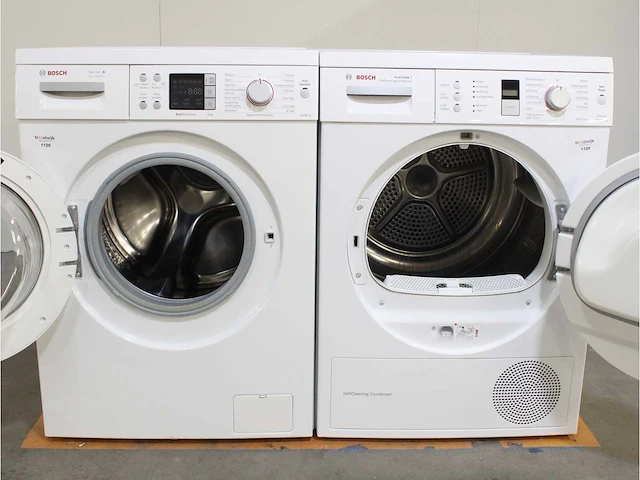 Serie|6 varioperfect ecosilence drive wasmachine & bosch avantixx 7 selfcleaning condenser activeair technology droger - afbeelding 2 van  8