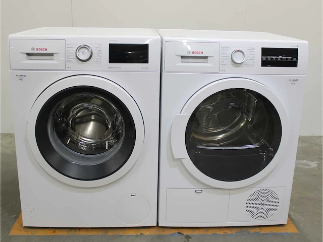 Serie|6 varioperfect ecosilence drive wasmachine & bosch serie|6 droger - afbeelding 1 van  8