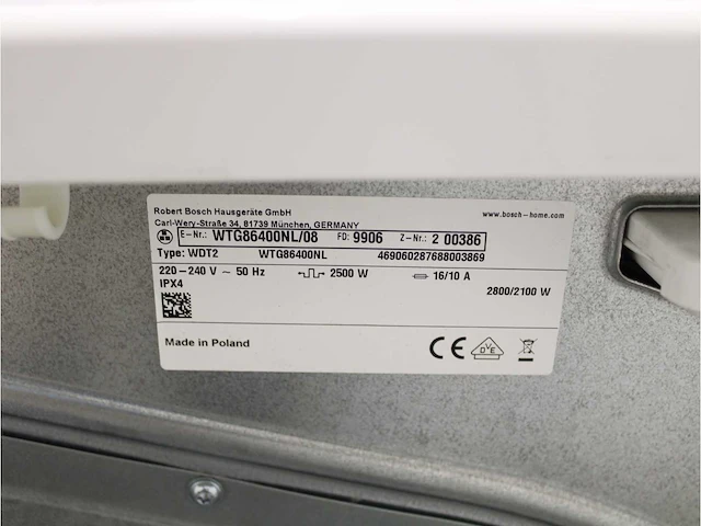 Serie|6 varioperfect ecosilence drive wasmachine & bosch serie|6 droger - afbeelding 8 van  8