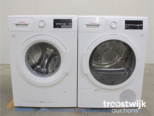 Serie|6 varioperfect ecosilence drive wasmachine & bosch serie|6 droger - afbeelding 1 van  7
