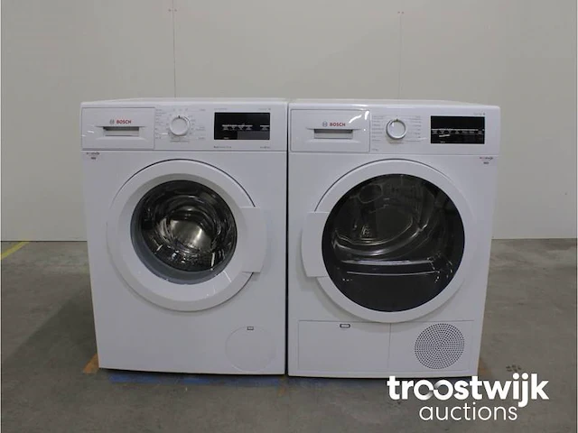 Serie|6 varioperfect ecosilence drive wasmachine & bosch serie|6 droger - afbeelding 1 van  8