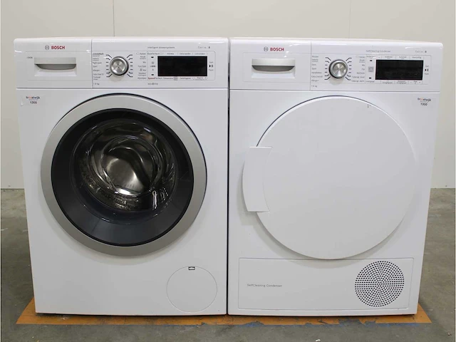 Serie|8 i-dos wasmachine & bosch serie|8 selfcleaning condenser droger - afbeelding 1 van  8