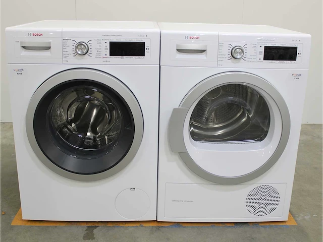 Serie|8 i-dos wasmachine & bosch serie|8 selfcleaning condenser droger - afbeelding 1 van  8