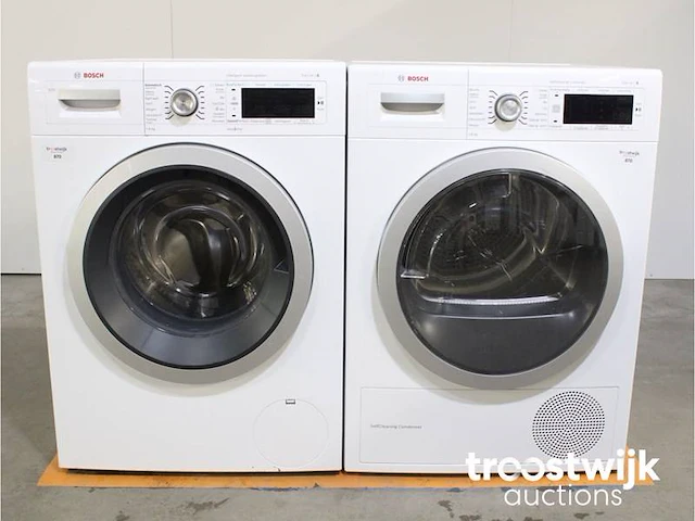 Serie|8 i-dos wasmachine & bosch serie|8 selfcleaning condenser droger - afbeelding 1 van  8