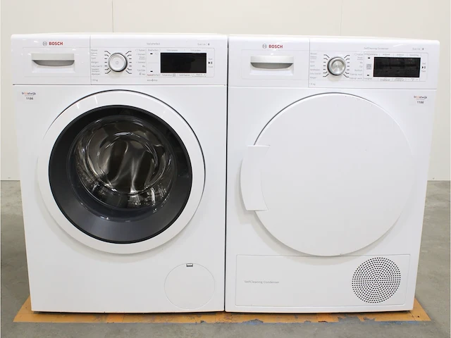 Serie|8 varioperfect wasmachine & bosch serie|8 selfcleaning condenser droger - afbeelding 1 van  8