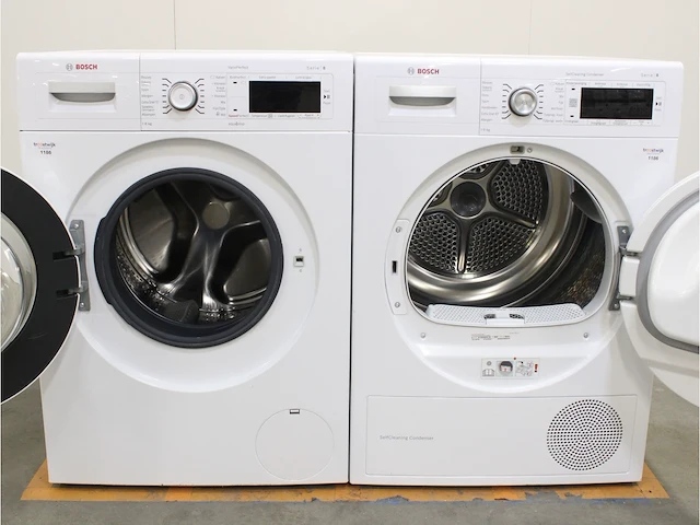 Serie|8 varioperfect wasmachine & bosch serie|8 selfcleaning condenser droger - afbeelding 2 van  8