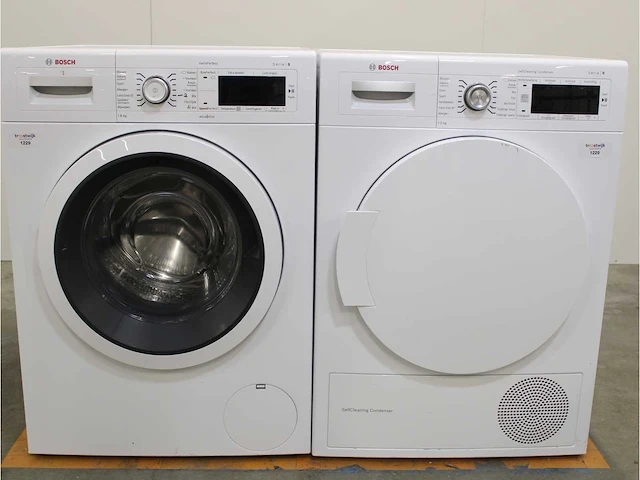 Serie|8 varioperfect wasmachine & bosch serie|8 selfcleaning condenser droger - afbeelding 1 van  8