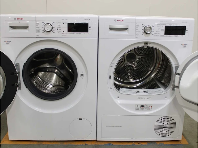 Serie|8 varioperfect wasmachine & bosch serie|8 selfcleaning condenser droger - afbeelding 2 van  8