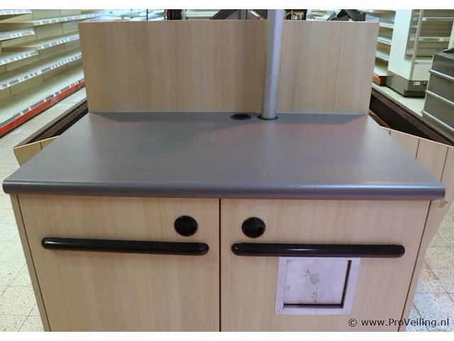 Serveerstation v.v. afvalsysteem - 100x65x125cm - afbeelding 2 van  5