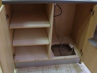 Serveerstation v.v. afvalsysteem - 100x65x125cm - afbeelding 3 van  5