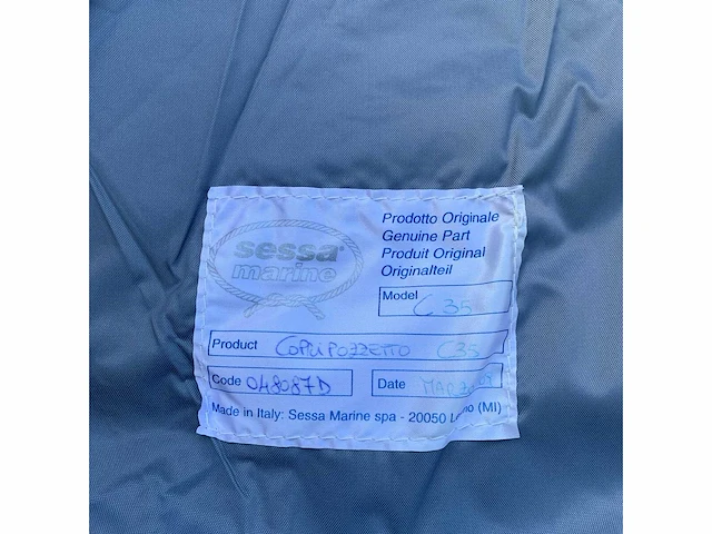 Sessa international c35 cockpit cover canvas original blue - 048087d - afbeelding 3 van  3