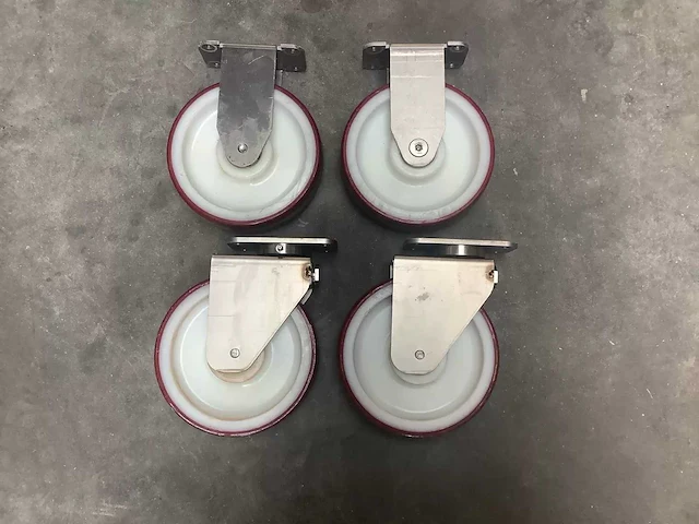 Set (4 stuks) zwenk- en bokwiel ø 20 cm (4x) - afbeelding 1 van  7
