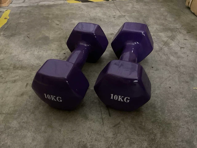 Set á 2 stuks 10kg dumbells - afbeelding 1 van  2