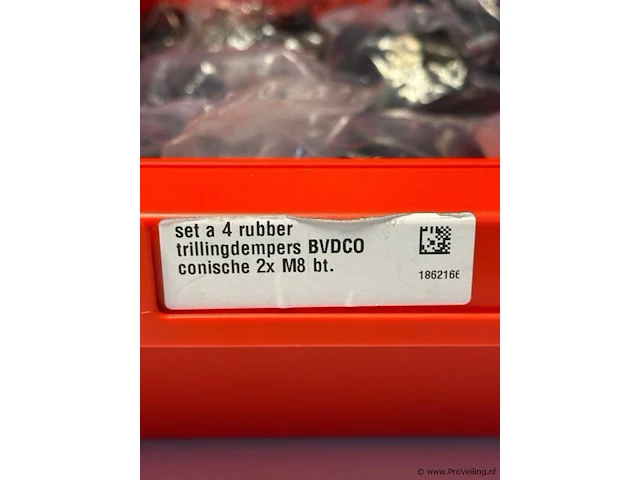 Set a 4 rubber trillingdempers bvdco conische 2x m8 bt - partij - afbeelding 4 van  4