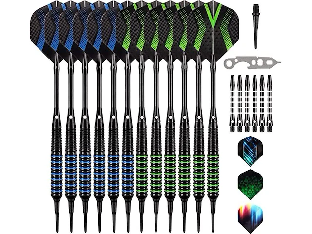 Set darts plastic + steel tips - afbeelding 1 van  4