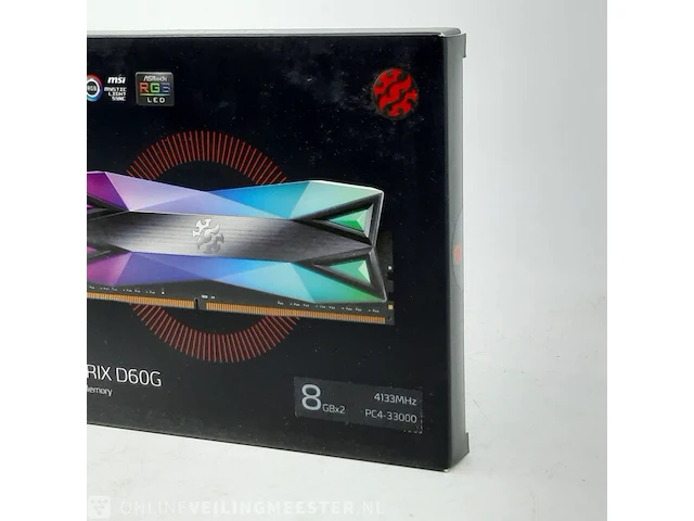 Set geheugenkaarten xpg, spectrix d60g 2x8gb 4133mhz pc4-33000 - afbeelding 2 van  8