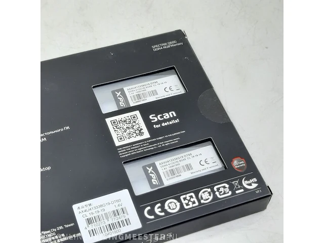 Set geheugenkaarten xpg, spectrix d60g 2x8gb 4133mhz pc4-33000 - afbeelding 8 van  8