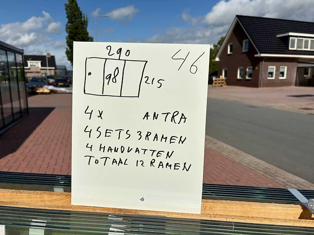 Set glaspanelen - 98x215 helder (4x3) - afbeelding 10 van  11