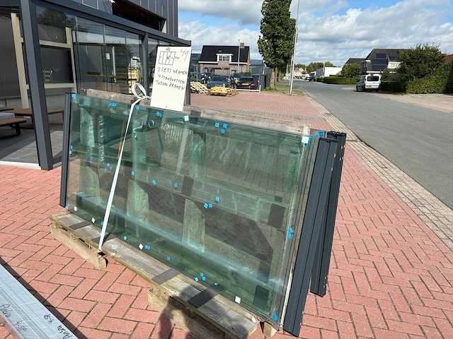Set glaspanelen - 98x225 helder (2x4) - afbeelding 5 van  11