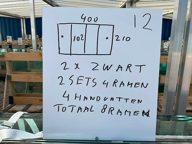 Set glaspanelen 102x210 helder (2x) - afbeelding 3 van  11