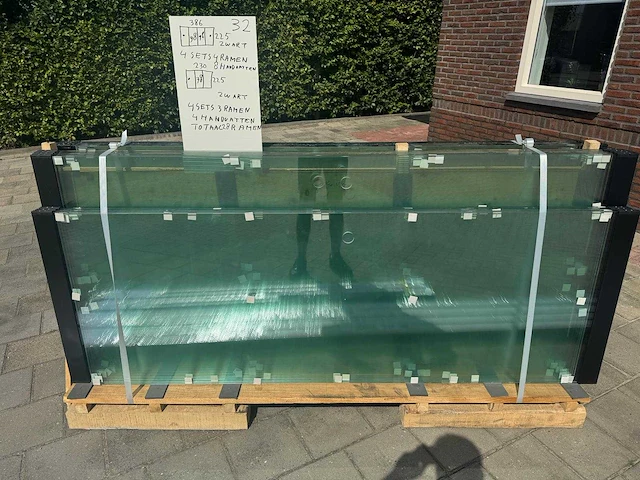 Set glaspanelen 78 & 98cm x 225 helder (4x4) & (4x3) - afbeelding 4 van  9