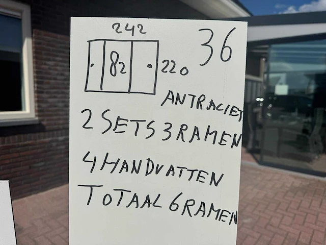 Set glaspanelen 82x220 helder (2x3) - afbeelding 7 van  9