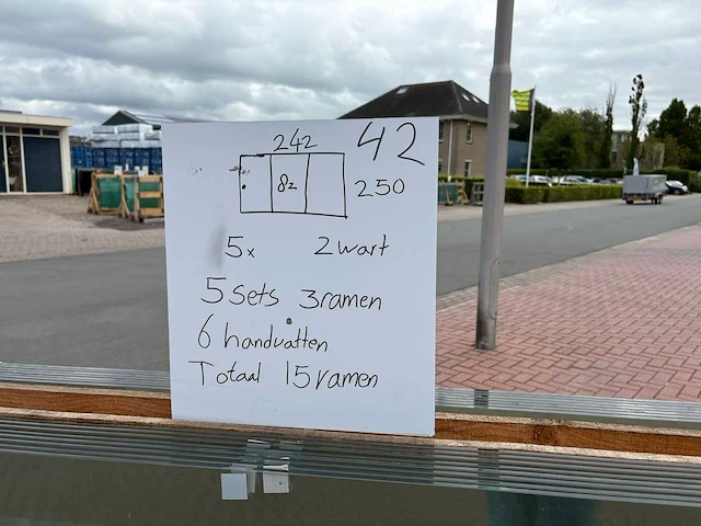 Set glaspanelen 82x250 helder (5x3) - afbeelding 8 van  10