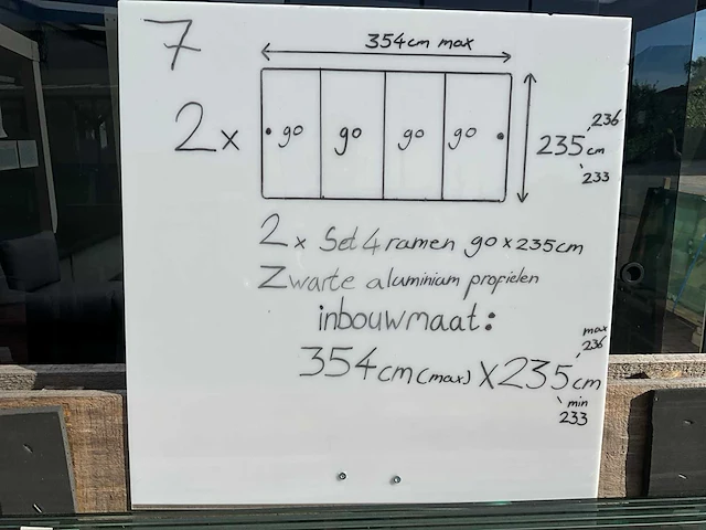 Set glaspanelen 90x235 helder (2x) - afbeelding 4 van  12