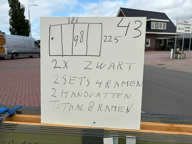 Set glaspanelen 98x225 helder (2x4) - afbeelding 8 van  10