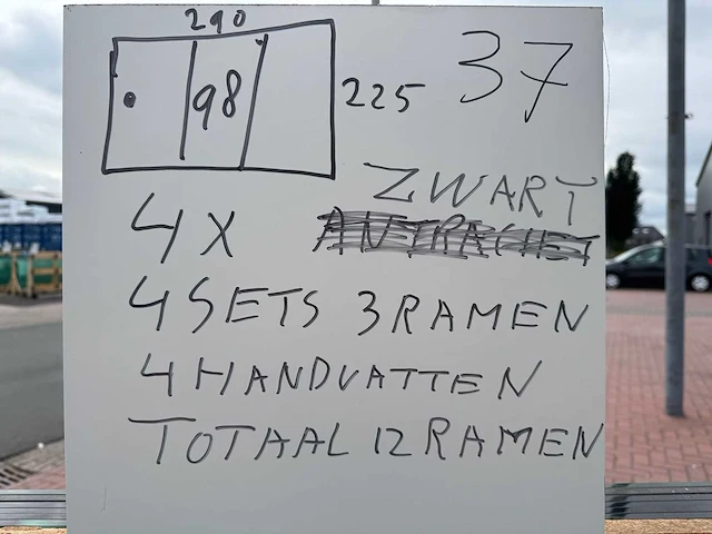 Set glaspanelen 98x225 helder (4x3) - afbeelding 8 van  10
