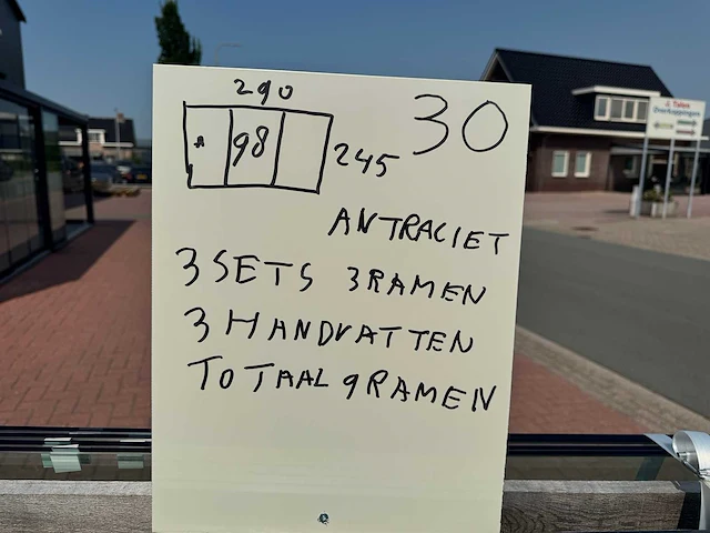 Set glaspanelen 98x245 helder (3x3) - afbeelding 7 van  9