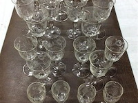 Set glazen ( geciseleerd) - afbeelding 1 van  5