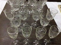 Set glazen ( geciseleerd) - afbeelding 2 van  5