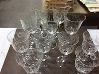 Set glazen ( geciseleerd) - afbeelding 3 van  5