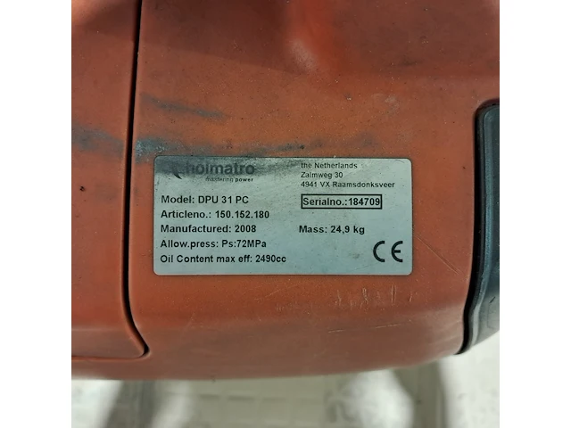 Set hydraulisch redgereedschap, holmatro - afbeelding 18 van  29
