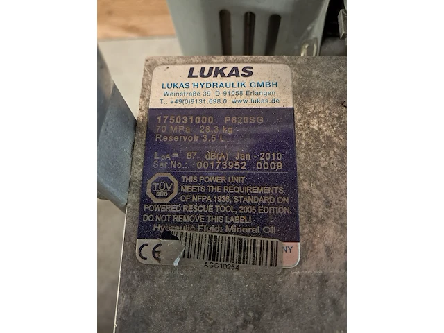 Set hydraulisch redgereedschap lukas - afbeelding 22 van  24